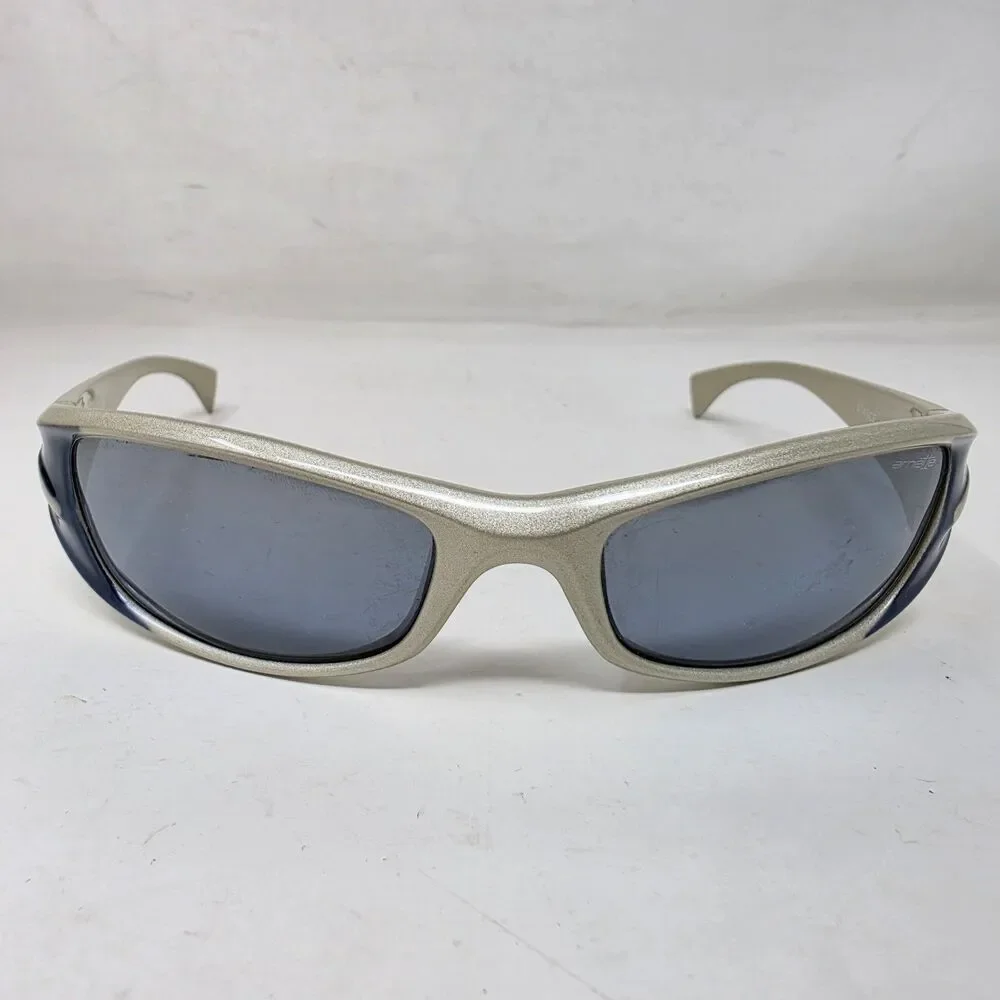 Vintage Arnette Stance Ivory Sunglasses W/ Blue Lenses 4020-234/53 Made In Italy